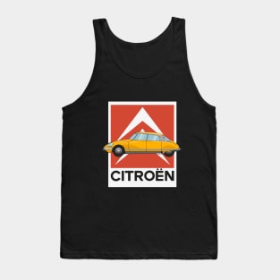 Citroen DS Orange Illustration Tank Top